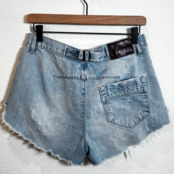 One Teaspoon Women's Le Wolve Distressed Cut Off Denim Jean Shorts Size 26 - Picture 3 of 3